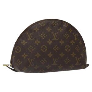 LOUIS VUITTON Monogram Trousse Demi Ronde Cosmetic Pouch